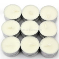 scented white tea light candles with an aluminum base